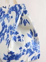 Blue Print Reusable Canvas Bag - Image 7 of 8