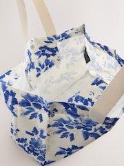 Blue Print Reusable Canvas Bag - Image 8 of 8