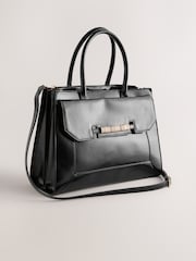 Black Structured Tote Bag - Image 5 of 9