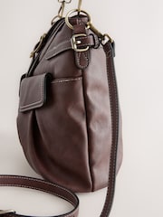 Chocolate Brown Buckle Shoulder Bag - Image 11 of 12