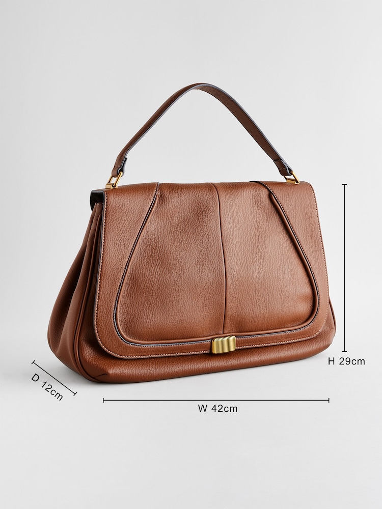 Tan Slouchy Shoulder Bag - Image 4 of 10