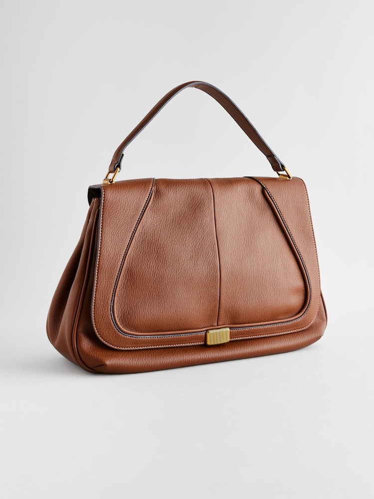 Tan Slouchy Shoulder Bag - Image 6 of 10