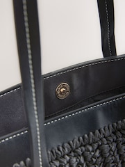 Black Raffia Shoulder Bag - Image 10 of 12