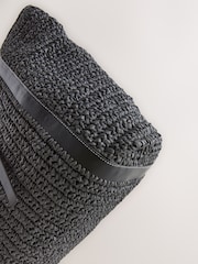 Black Raffia Shoulder Bag - Image 11 of 12