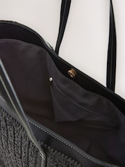 Black Raffia Shoulder Bag - Image 12 of 12