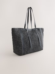 Black Raffia Shoulder Bag - Image 7 of 12