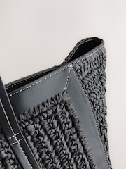 Black Raffia Shoulder Bag - Image 9 of 12