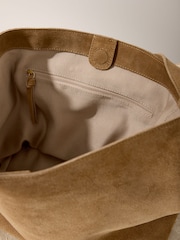 Tan Brown Suede Slouch Shoulder Bag - Image 6 of 6
