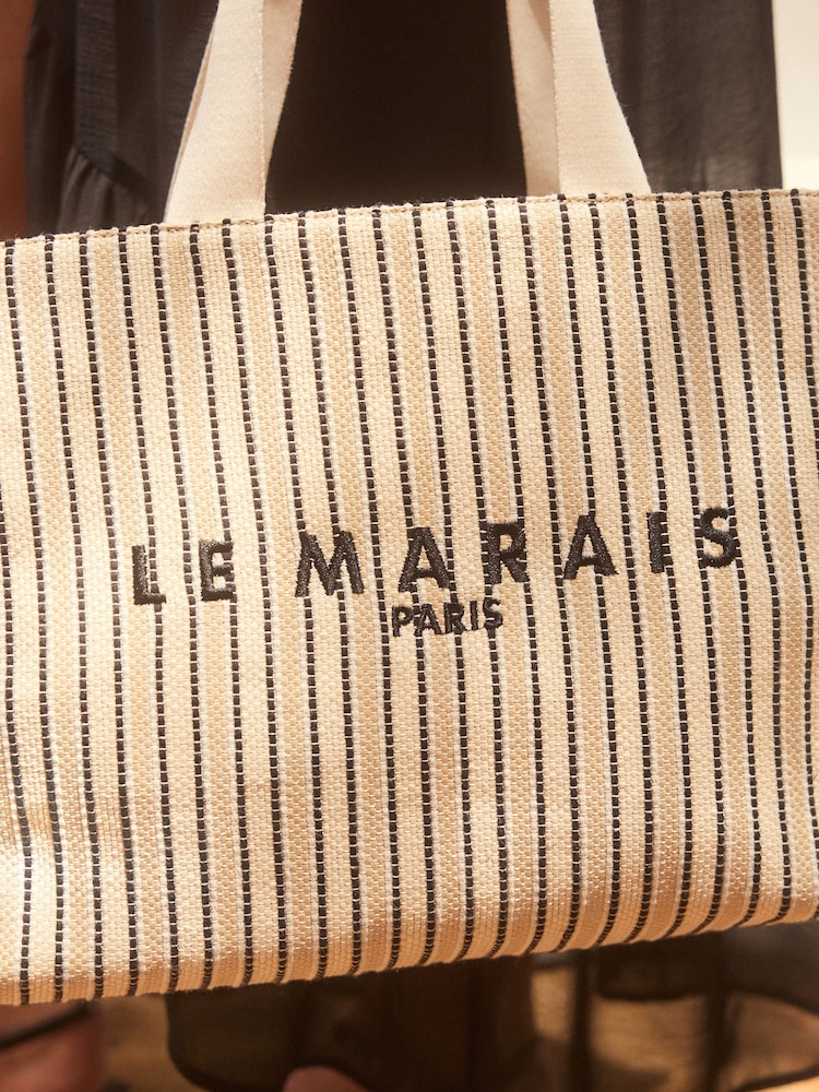Cream Structured Canvas Shoulder Bag - Image 5 of 10
