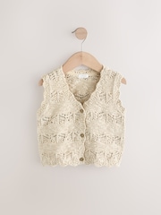 Crudo - Knitted 100% Cotton Waistcoat (3-16yrs) - Imagen 4 de 7