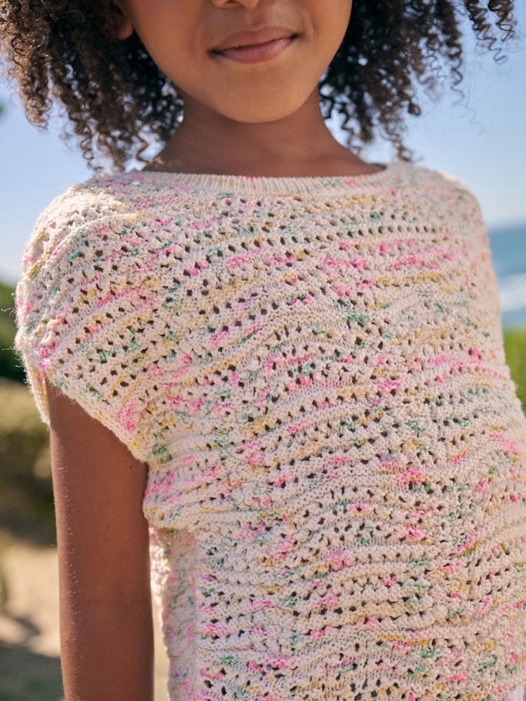 Ecru Knitted Tassle Top (3-16yrs) - Image 2 of 8