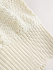 Ecru Short Sleeved Knitted Collar 100% Cotton Jumper (3-16yrs) - Image 8 of 8