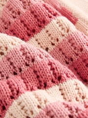 Red/Pink 100% Cotton Shirt and Short Knitted Set (3-16yrs) - Image 8 of 9