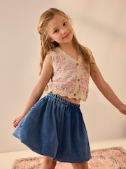 Multicolor - Knitted 100% Cotton Waistcoat (3-16yrs) - Imagen 2 de 7