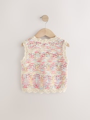 Multicolor - Knitted 100% Cotton Waistcoat (3-16yrs) - Imagen 5 de 7