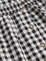 Whistles Black/Multi Kids Gingham Pippa 100% Cotton Top - Image 3 of 3