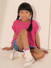 Pink Knitted Tassle Top (3-16yrs) - Image 4 of 8