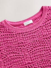 Pink Knitted Tassle Top (3-16yrs) - Image 7 of 8