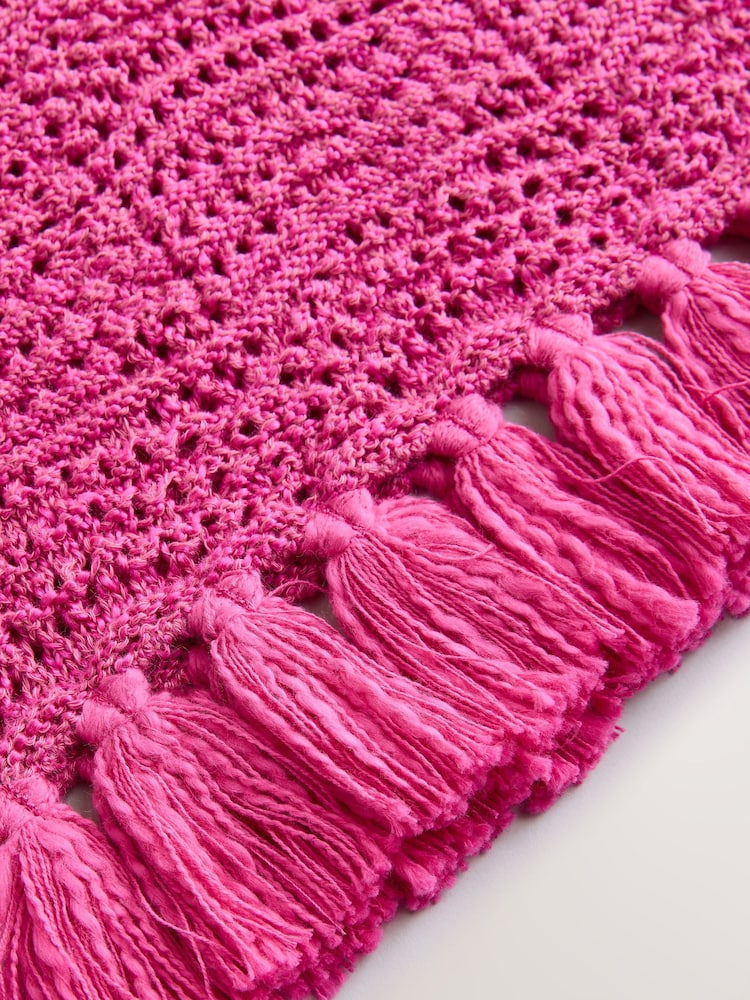 Pink Knitted Tassle Top (3-16yrs) - Image 8 of 8