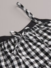 Whistles Black/Multi Kids Gingham Carmen 100% Cotton Dress - Image 3 of 3
