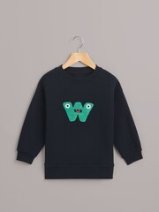 Whistles Blue Monster 100% Cotton Sweatshirt - Image 1 of 3