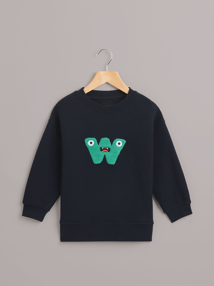 Whistles Blue Monster 100% Cotton Sweatshirt - Image 1 of 3
