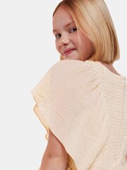 Whistles Neutral Kids Willa Smocked Dress - Image 2 of 5