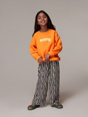 Whistles Orange Kids Sunny 100% Cotton Sweatshirt - Image 3 of 4
