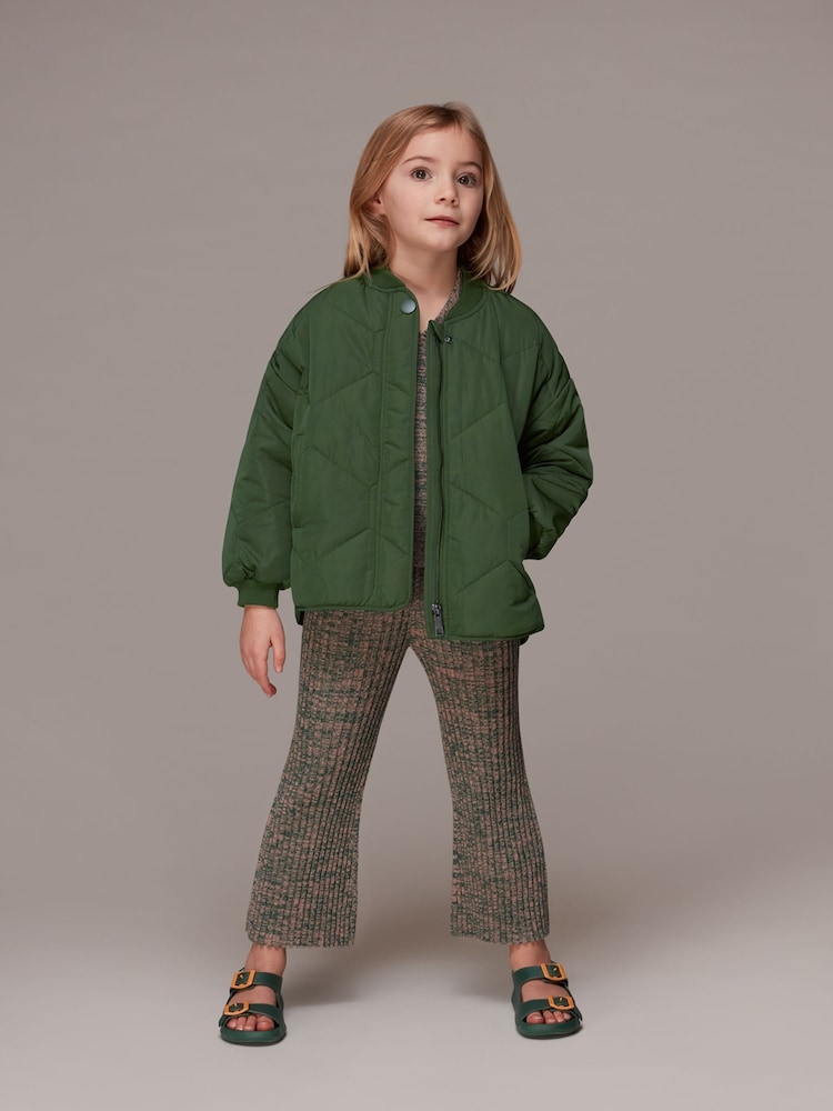 Whistles Khaki Kids Frida Quilted Coat - Image 1 of 5