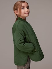 Whistles Khaki Kids Frida Quilted Coat - Image 3 of 5