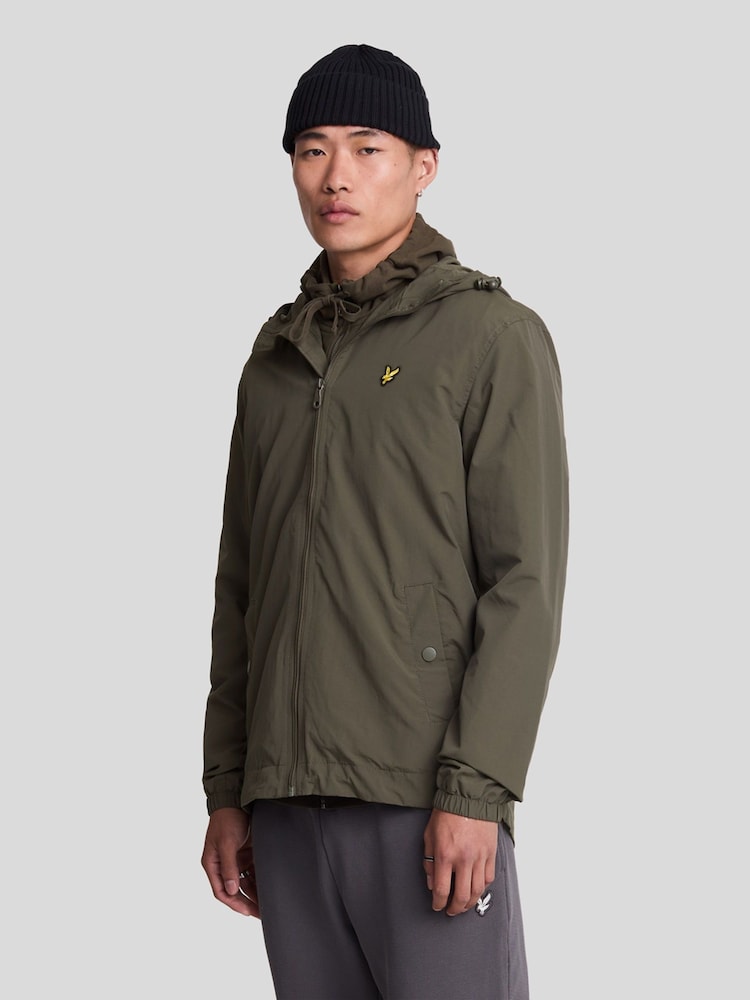 Lyle & Scott Green Zip Through Hooded Jacket - Image 1 of 5