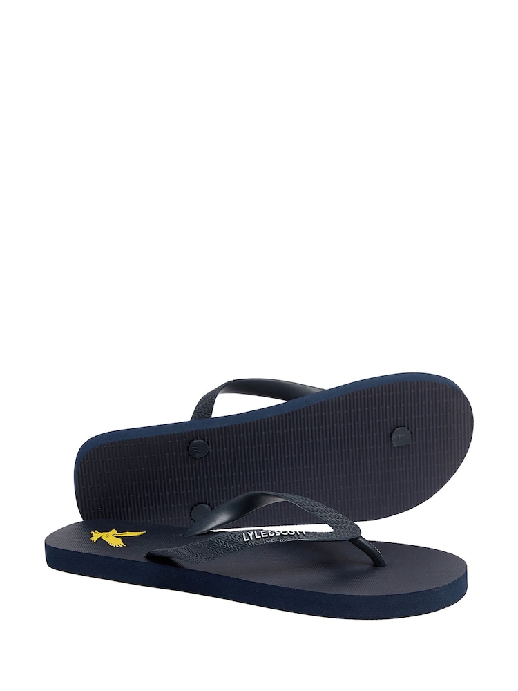 Lyle & Scott Blue Flip Flop - Image 2 of 2 Lyle & Scott Blue Flip Flop - Image 2 of 2