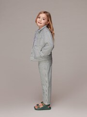 Whistles Multicolour Kids 100% Cotton Stripe Stripe Jacket - Image 4 of 5
