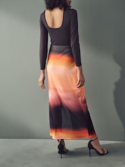 Orange Sarong Maxi Skirt - Image 3 of 7