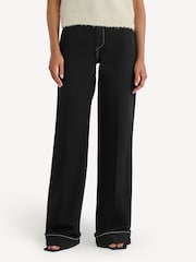 Paige Sasha Wide Cuff Black Jeans - Image 1 of 6