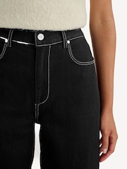 Paige Sasha Wide Cuff Black Jeans - Image 4 of 6