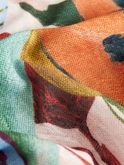 Multi Fruit Print Long Sleeve Drawstring Hem Blouse - Image 7 of 7