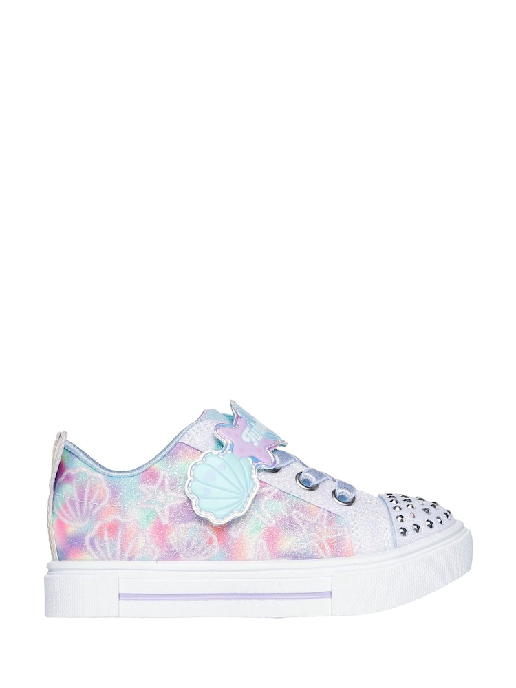 Skechers White Twinkle Sparks Underwater Magic Trainers - Image 1 of 2
