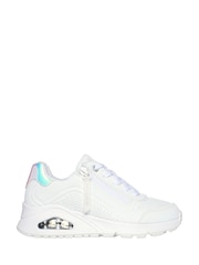 Skechers White Girls Uno Lite Easy Zip Trainers - Image 1 of 5