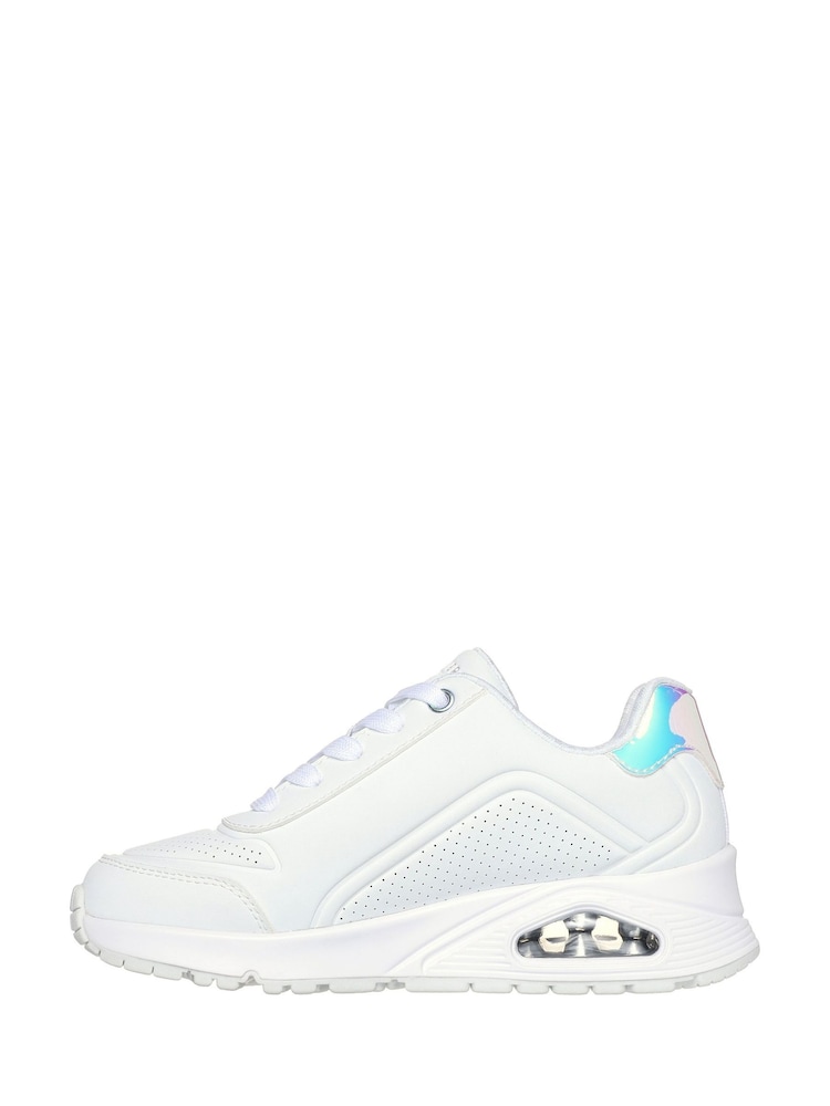 Skechers White Girls Uno Lite Easy Zip Trainers - Image 2 of 5
