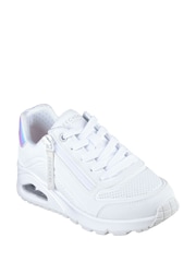 Skechers White Girls Uno Lite Easy Zip Trainers - Image 3 of 5