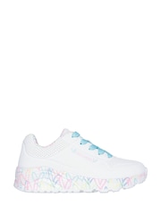 Skechers White Uno Lite Easy Zip Trainers - Image 1 of 5