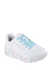 Skechers White Uno Lite Easy Zip Trainers - Image 3 of 5