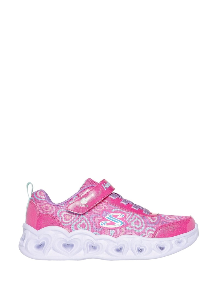 Rosa - Skechers Heart Lights Boogie Love Trainers - Imagen 1 de 2