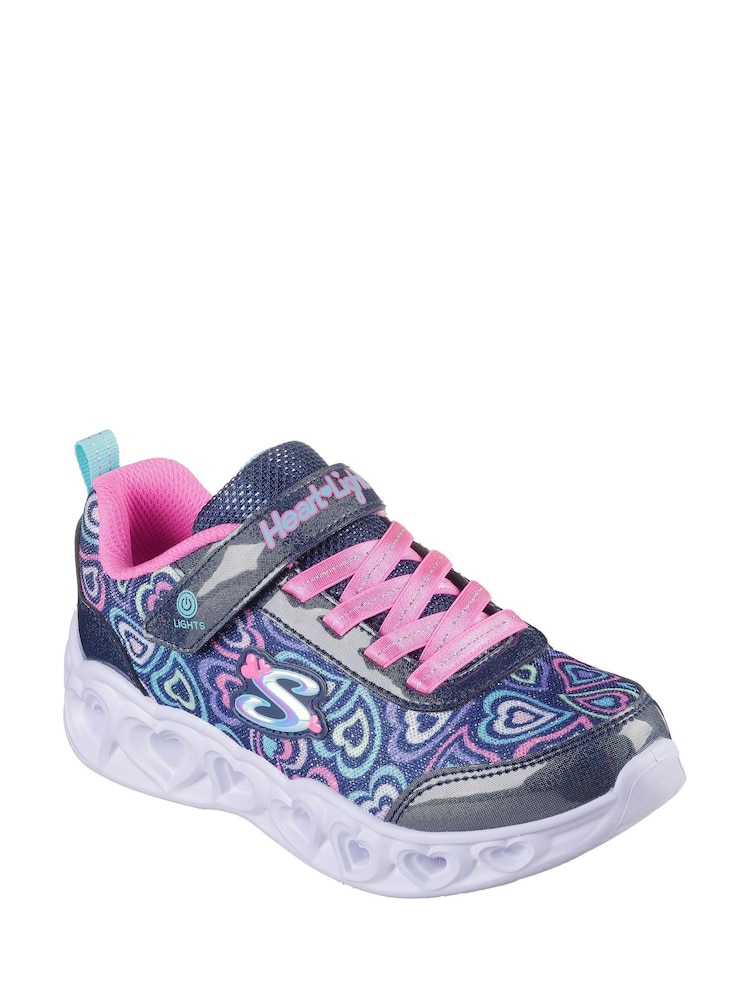 Azul - Skechers Heart Lights Boogie Love Trainers - Imagen 2 de 3