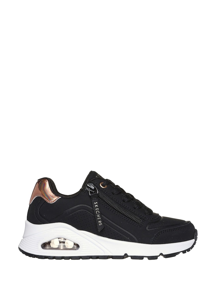 Negro - Zapatillas de deporte para niña Uno Lite Easy Zip de Skechers - Imagen 1 de 5