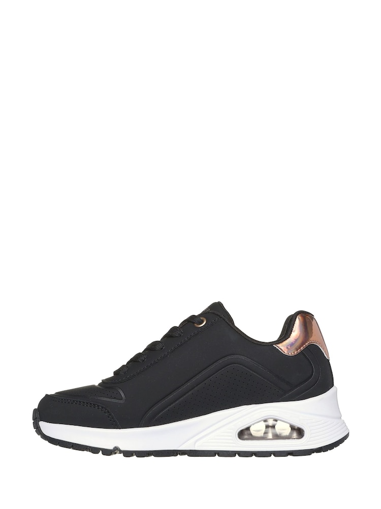 Negro - Zapatillas de deporte para niña Uno Lite Easy Zip de Skechers - Imagen 2 de 5
