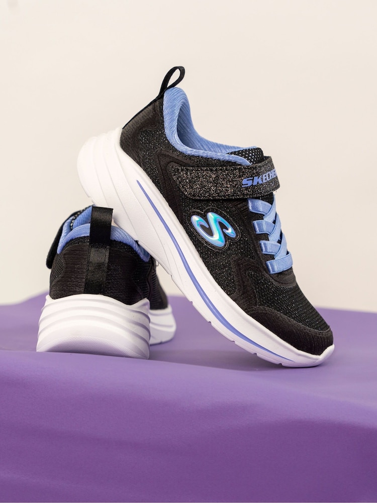 Skechers Black WAVE 92 Trainers - Image 1 of 6 Skechers Black WAVE 92 Trainers - Image 1 of 6