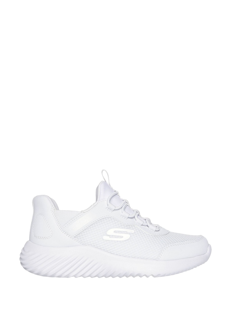 Skechers White Bounder Brisk-Burst Trainers - Image 1 of 5