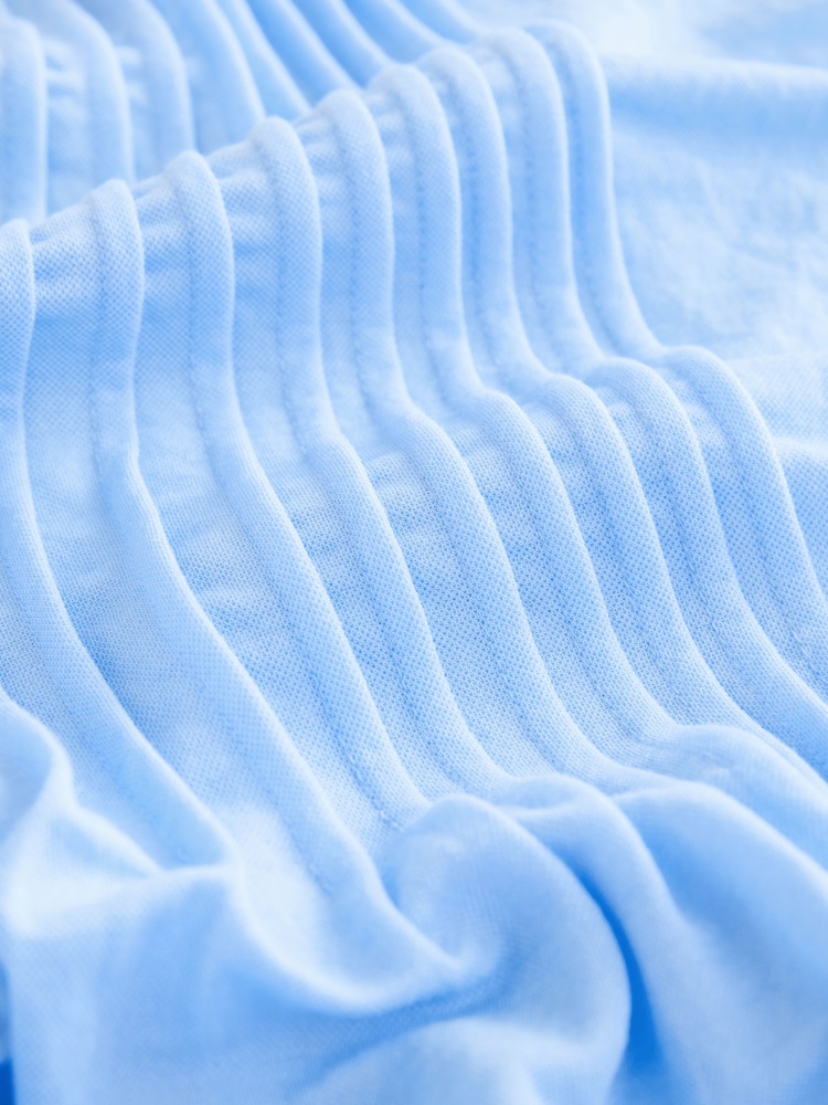 Pale Blue Pintuck V-Neck Top - Image 7 of 7